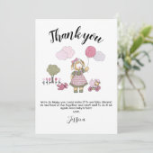 Waterverf Baby shower Hartelijk dank Kaart (Staand voorkant)