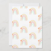 Waterverf Baby shower Hartslag regenboog Kaart (Achterkant)