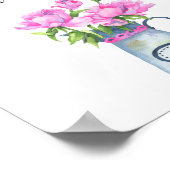 Waterverf baby shower - Help de Drukke Moeder-to-B Poster (Hoek)