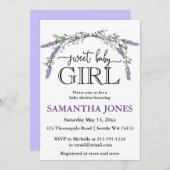 Waterverf baby shower invita kaart (Voorkant / Achterkant)