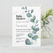 Waterverf Baby shower Invita Kaart (Staand voorkant)