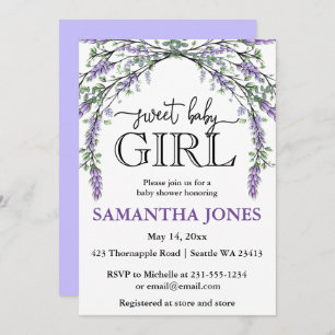 Waterverf baby shower invita kaart