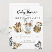 Waterverf Baby shower Kaart (Voorkant / Achterkant)