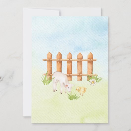 Waterverf Baby shower Kaart (Achterkant)