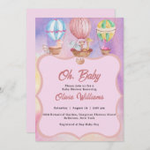 Waterverf Baby shower Kaart (Voorkant / Achterkant)