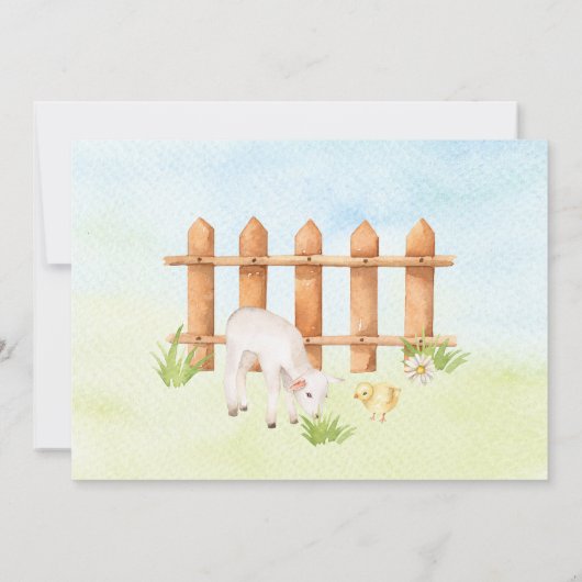 Waterverf Baby shower Kaart (Achterkant)