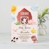 Waterverf Baby shower Kaart (Staand voorkant)