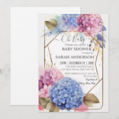 Waterverf Baby shower Lijst Kaart (Voorkant / Achterkant)