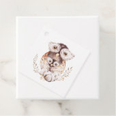 Waterverf Baby shower mama en Baby Bedankjes Labels (In situ)