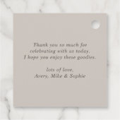 Waterverf Baby shower mama en Baby Bedankjes Labels (Achterkant)