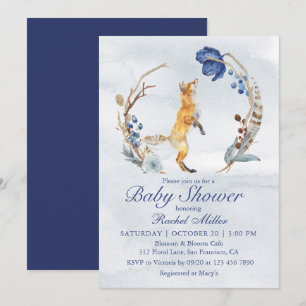 Waterverf Baby Shower met Bosvos Kaart