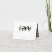 Waterverf baby shower olijfbladeren aankondiging (Achterkant)