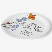 Waterverf Baby shower Papieren Bordje (Gekanteld)