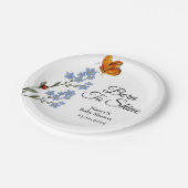 Waterverf Baby shower Papieren Bordje (Gekanteld)