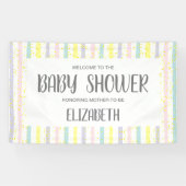 Waterverf Baby shower pastbanden Spandoek (Horizontaal)