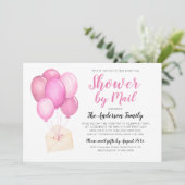 Waterverf Baby shower per post lange afstand Kaart (Staand voorkant)