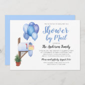 Waterverf Baby shower per post lange afstand Kaart (Voorkant / Achterkant)