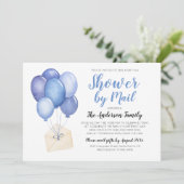 Waterverf Baby shower per post lange afstand Kaart (Staand voorkant)