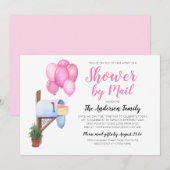 Waterverf Baby shower per post lange afstand Kaart (Voorkant / Achterkant)