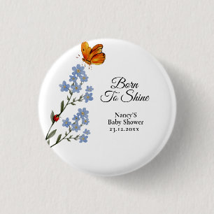 Waterverf Baby shower Ronde Button 3,2 Cm