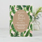 Waterverf Baby shower tropisch Lijst Kaart (Staand voorkant)