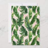 Waterverf Baby shower tropisch Lijst Kaart (Achterkant)