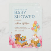 Waterverf Baby shower Uitnodiging (Voorkant / Achterkant)