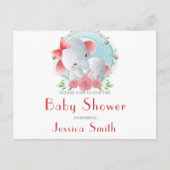 Waterverf Baby shower Uitnodiging Briefkaart (Voorkant)