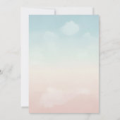 Waterverf Baby shower Uitnodiging met ballonnen (Achterkant)