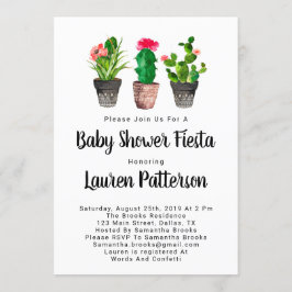 Waterverf Baby Shower-uitnodigingen, Fiesta Kaart