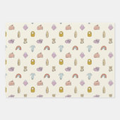 Waterverf Baby shower van Newborn Illustraties Inpakpapier Vel (Voorkant)