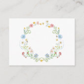 Waterverf Baby shower van wilde bloemen van bijenb Informatiekaartje (Achterkant)