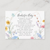 Waterverf Baby shower van wilde bloemen van bijenb Informatiekaartje (Voorkant)