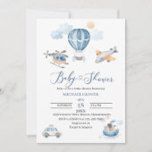 Waterverf baby shower Vervoer Kaart (Voorkant)