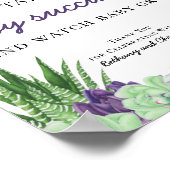 Waterverf baby shower voor voettekst poster (Hoek)