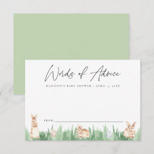 Waterverf Baby shower voorbunes Advieskaart