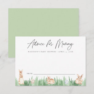 Waterverf Baby shower voorbunes Advieskaart