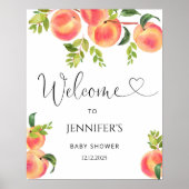 Waterverf baby shower welkom bord poster (Voorkant)
