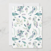 Waterverf Baby shower Wintergebergte Kaart (Achterkant)