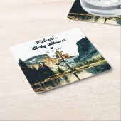 Waterverf Baby shower Yosemite National Park ca Kartonnen Onderzetters (Schuin)