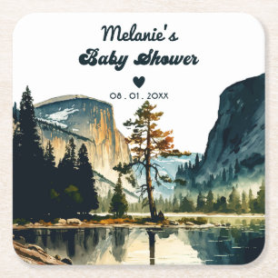 Waterverf Baby shower Yosemite National Park ca Kartonnen Onderzetters