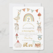 Waterverf Baby Speelgoed Whimsical Verjaardag Kaart (Voorkant)