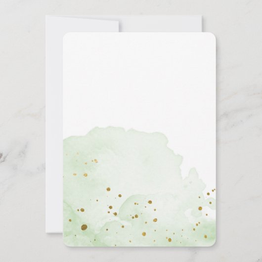Waterverf Baby Sprinkle - Groen Kaart (Achterkant)