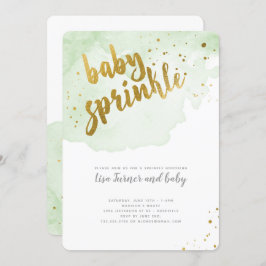 Waterverf Baby Sprinkle - Groen Kaart
