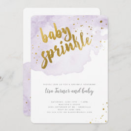 Waterverf Baby Sprinkle - Lavendel Kaart