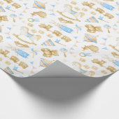 Waterverf Baby Toys Train Bunny Rabbit Baby Cadeaupapier (Hoek)