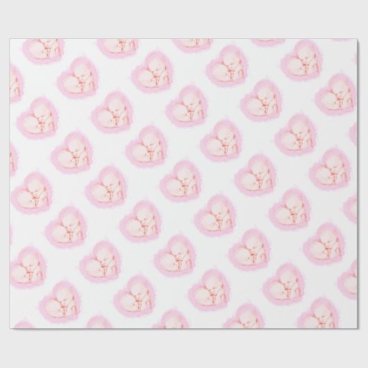 Waterverf Baby Twins Baby shower Moederschap Cadeaupapier (Vlak)