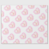 Waterverf Baby Twins Baby shower Moederschap Cadeaupapier (Vlak)