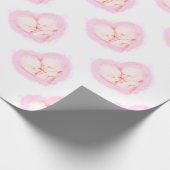 Waterverf Baby Twins Baby shower Moederschap Cadeaupapier (Hoek)