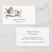 Waterverf Baby Vogels Kinderopvang Visitekaartje (Voorkant / Achterkant)